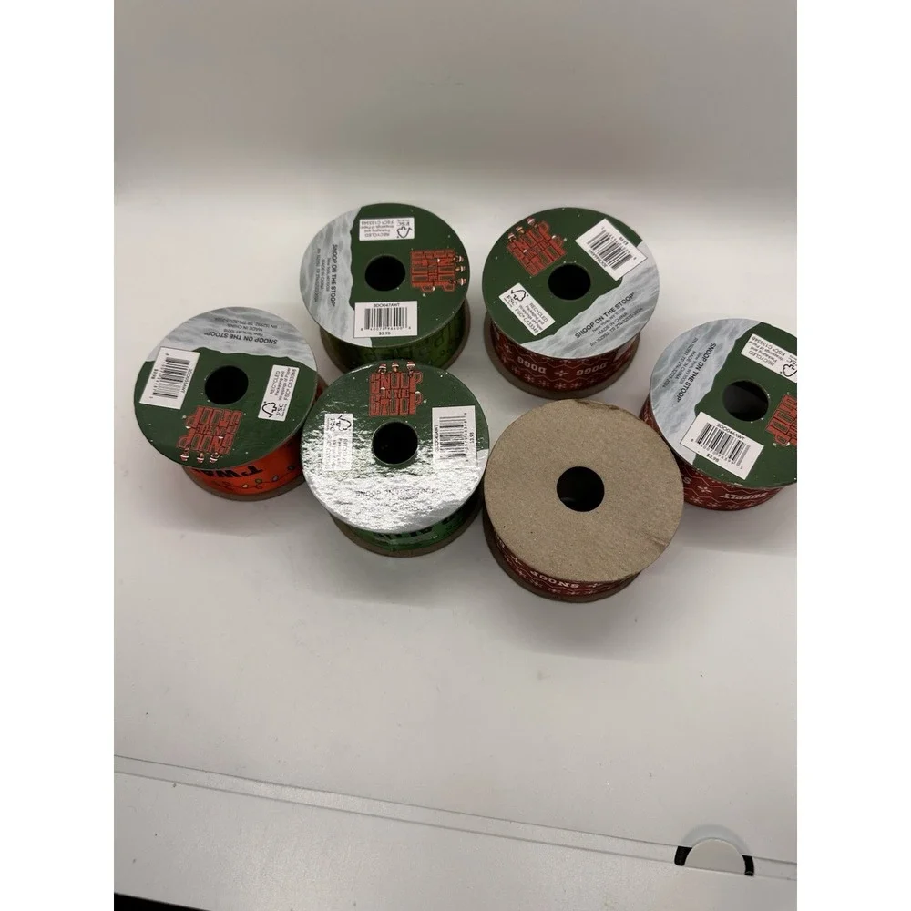 Snoop Dogg Holiday Gift Wrap Ribbon Lot of 6 Christmas‎ Rap Hip Hop Dogg Supply